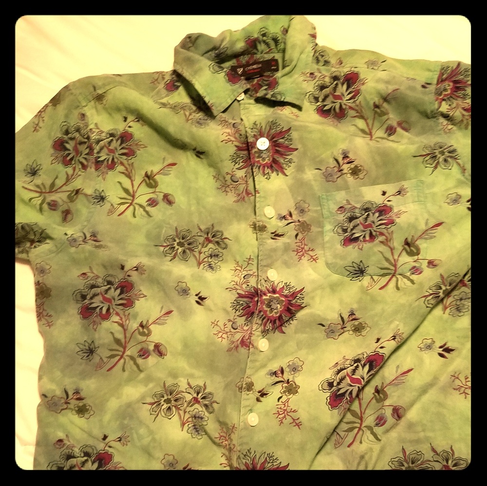 Green Hawaiian Shirt
